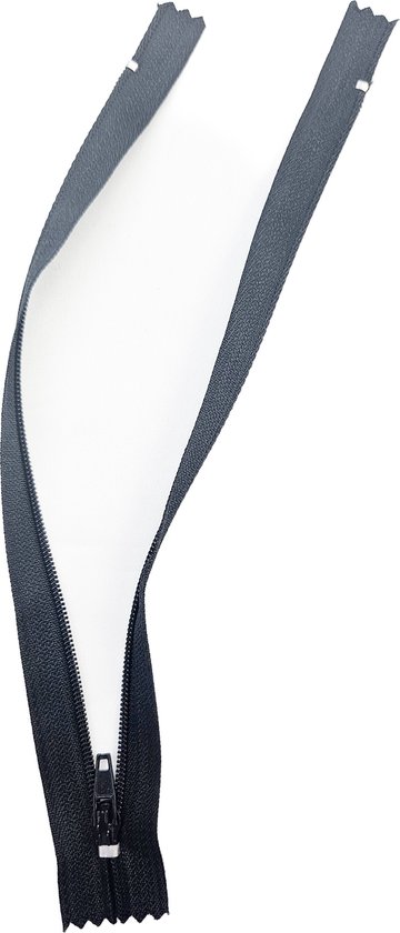 BamBella® Rits 20 cm niet deelbaar Zwart dun klein japon kleding ritsen
