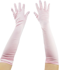 BamBella® Lange Handschoenen Fel Roze onesize Lange Elastische | One Size |