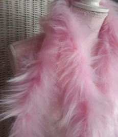 Marabou van bont Licht roze 1 meter decoratie fournituren Sierband