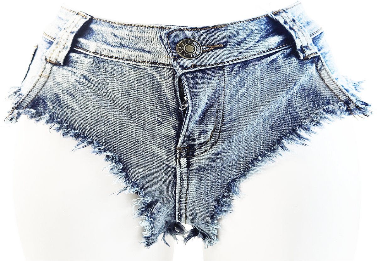 BamBella® Sexy Spijkerbroek short - Maat L/XL- Ultra korte shorts spijker stof