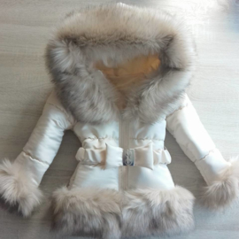 Women's  Winter Coat With Big Fur Collar Fur Faux Fur Jacket