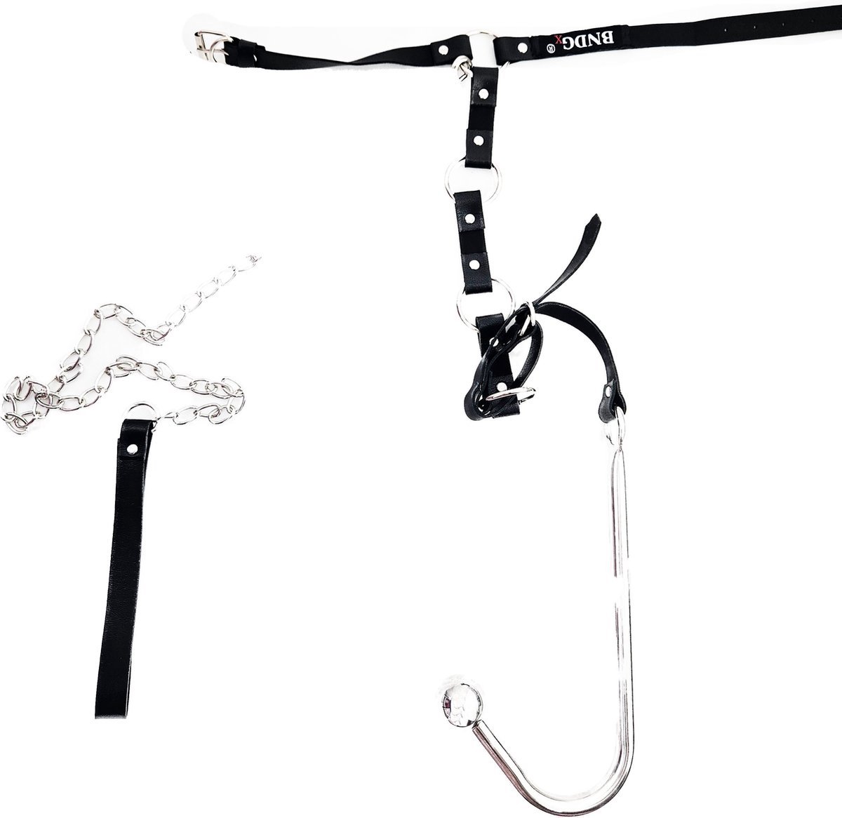 BNDGx® - Bondage set tuig pak met dildo staaf - Met lijn en halsband set BDSM Erotische Fetish rollenspel kleding sex toys voor koppels
