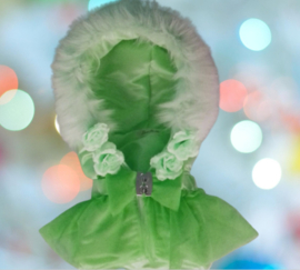 Bodywarmer groen  met bont zomer kinderjas jas meisje en baby