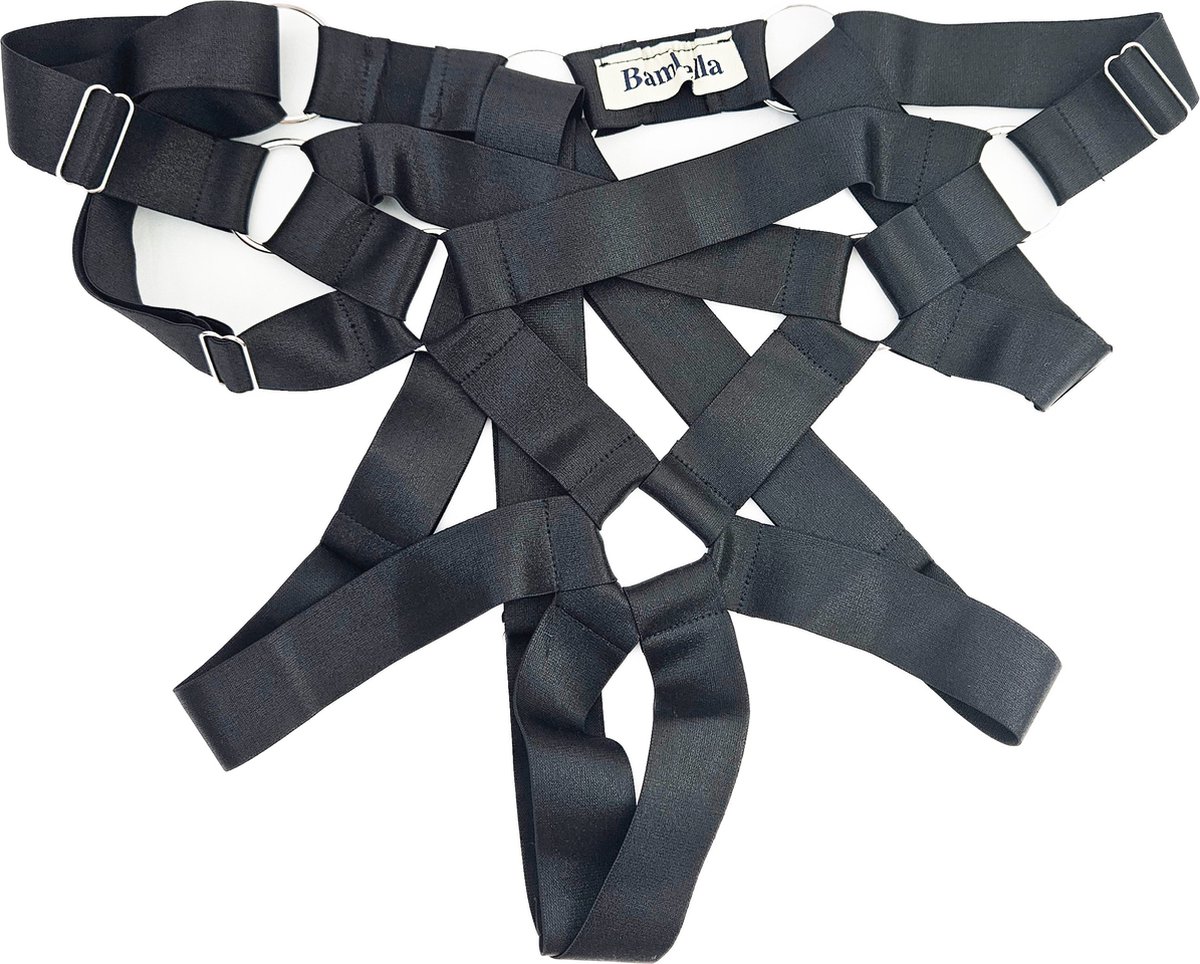 BamBella ® - Sexy Erotische bondage Open kruis Lingerie - Onesize - onderbroek onesize Heren Zwart mannen