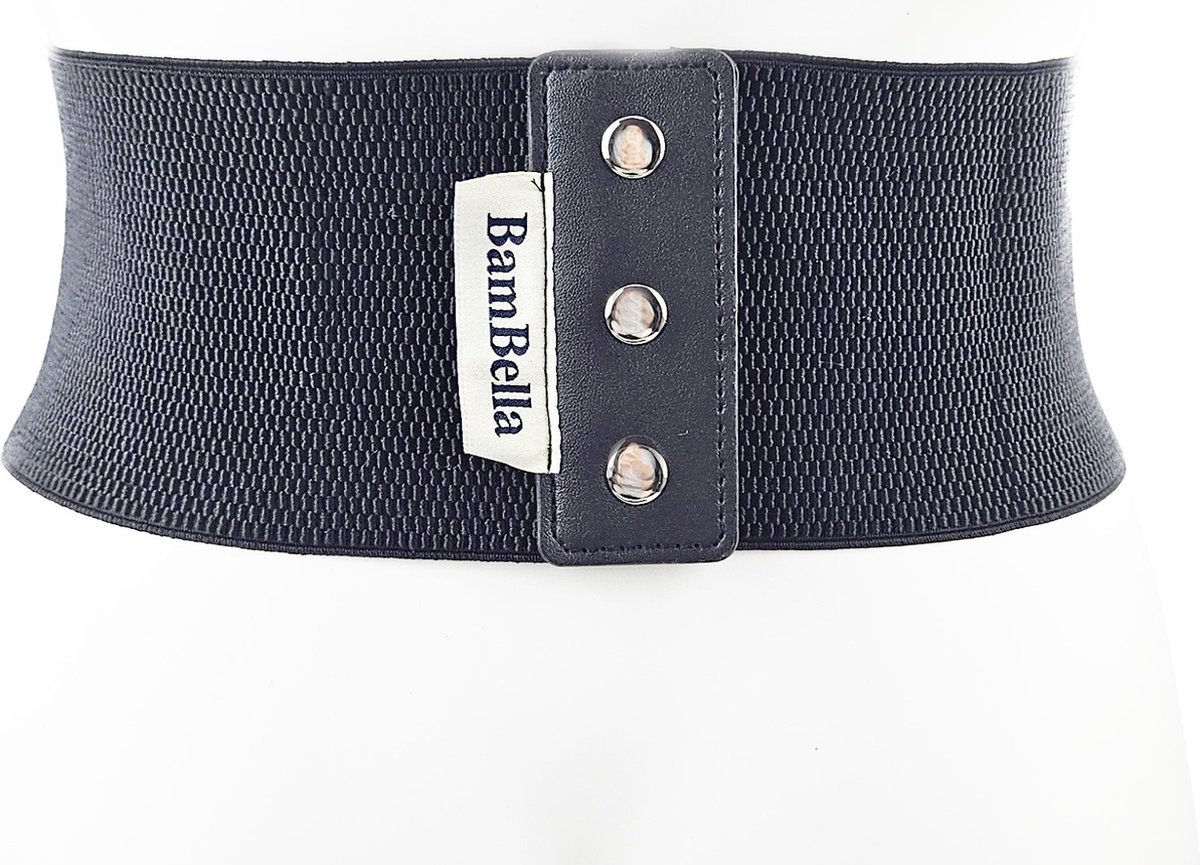 BamBella ® - Riem Mode Body Gothic Got zwart nepleer met vetersluiting Verstelbaar
