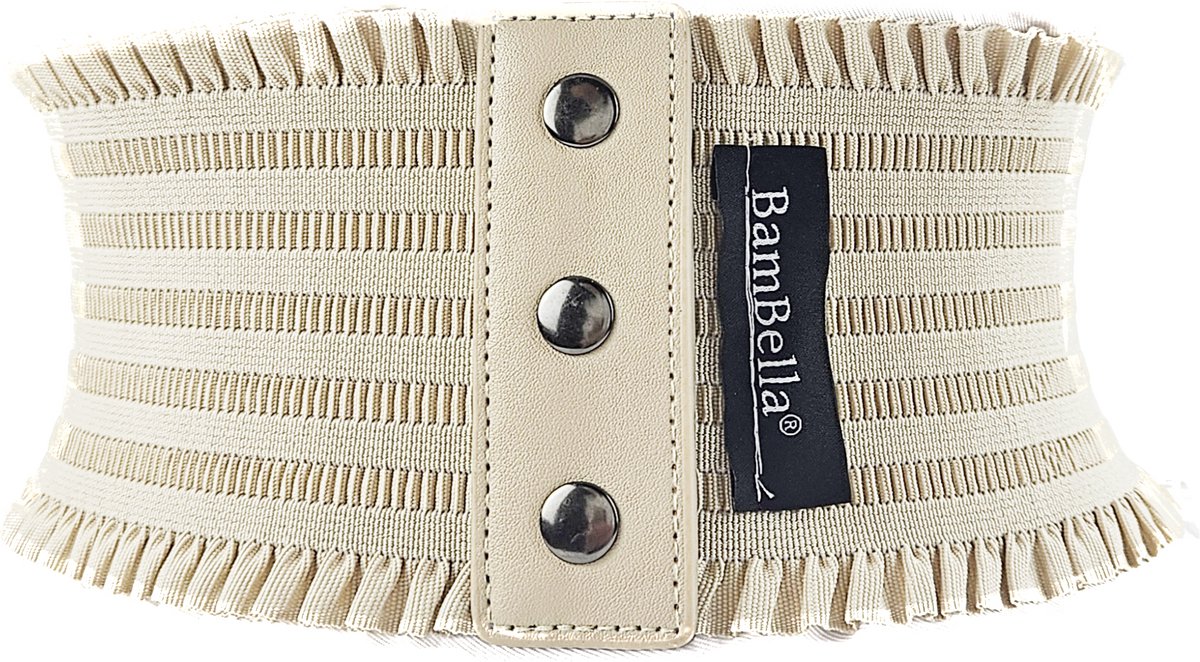 BamBella ® - Riem Maat Onesize - Licht bruin Mode Body Gothic Goth taille riem zwart met korset belt