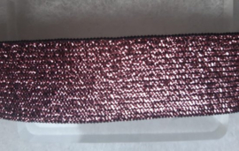 Glitter Elastiek roze - 1 Meter - 25mm breed  band elastisch tailleband