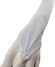 BamBella® Vingerloos handschoenen Wit - One Size - Panty stof handschoen Feest