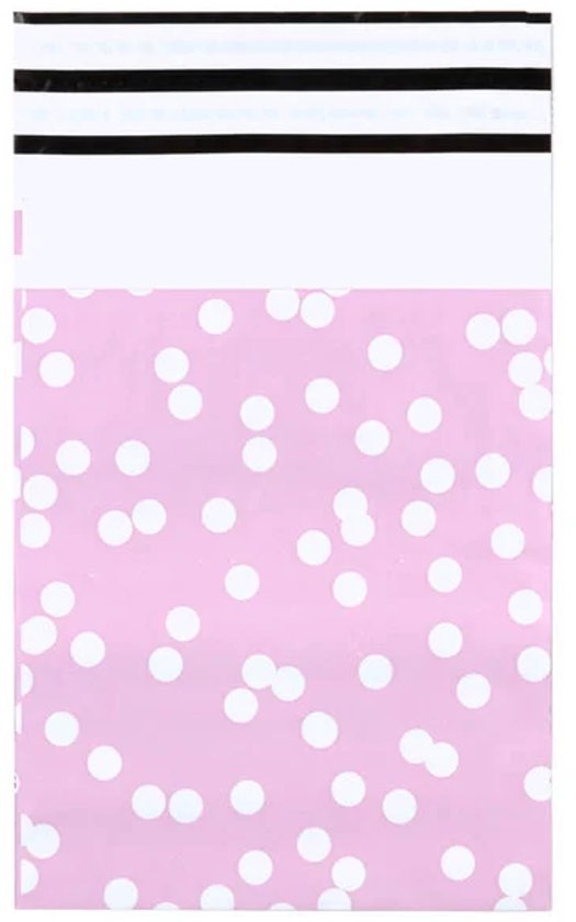 20 Stuks KLEINE VERZENDZAK 34cm X 25cm COEX roze webshop zak verpakking verzend envelop plastic zak kledingzak verzending