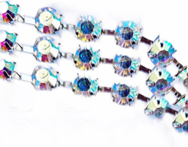 BamBella® - Strass ketting lint - 1 meter - SS38 2mm - Grote steentjes touw crystal Glitter band kleurig