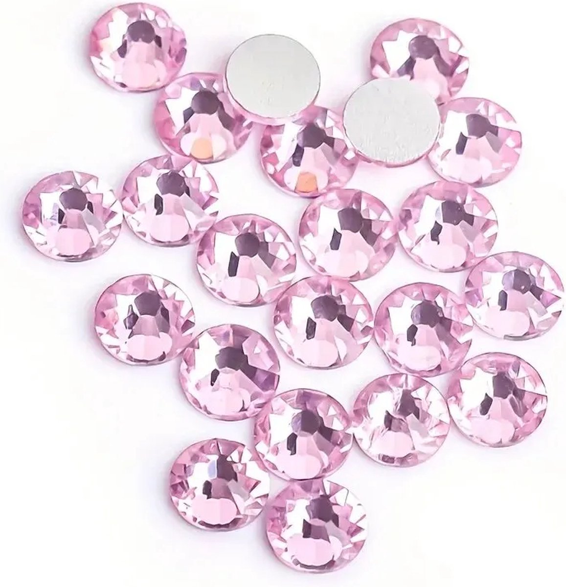 BamBella® Plak strass Steentjes - 1440 stuks - SS10 - Roze strass stenen glitters nail art kleding versieren
