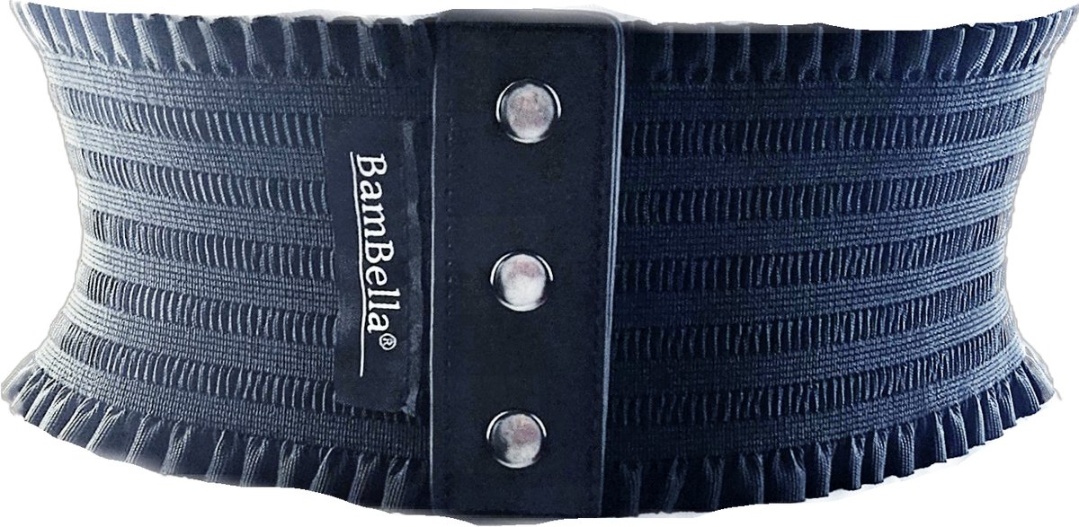 BamBella ® - Riem Maat Onesize - Zwart Mode Body Gothic Goth taille riem zwart met korset belt