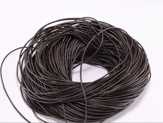 BamBella® - koord 2 meter - string rond van leer touw