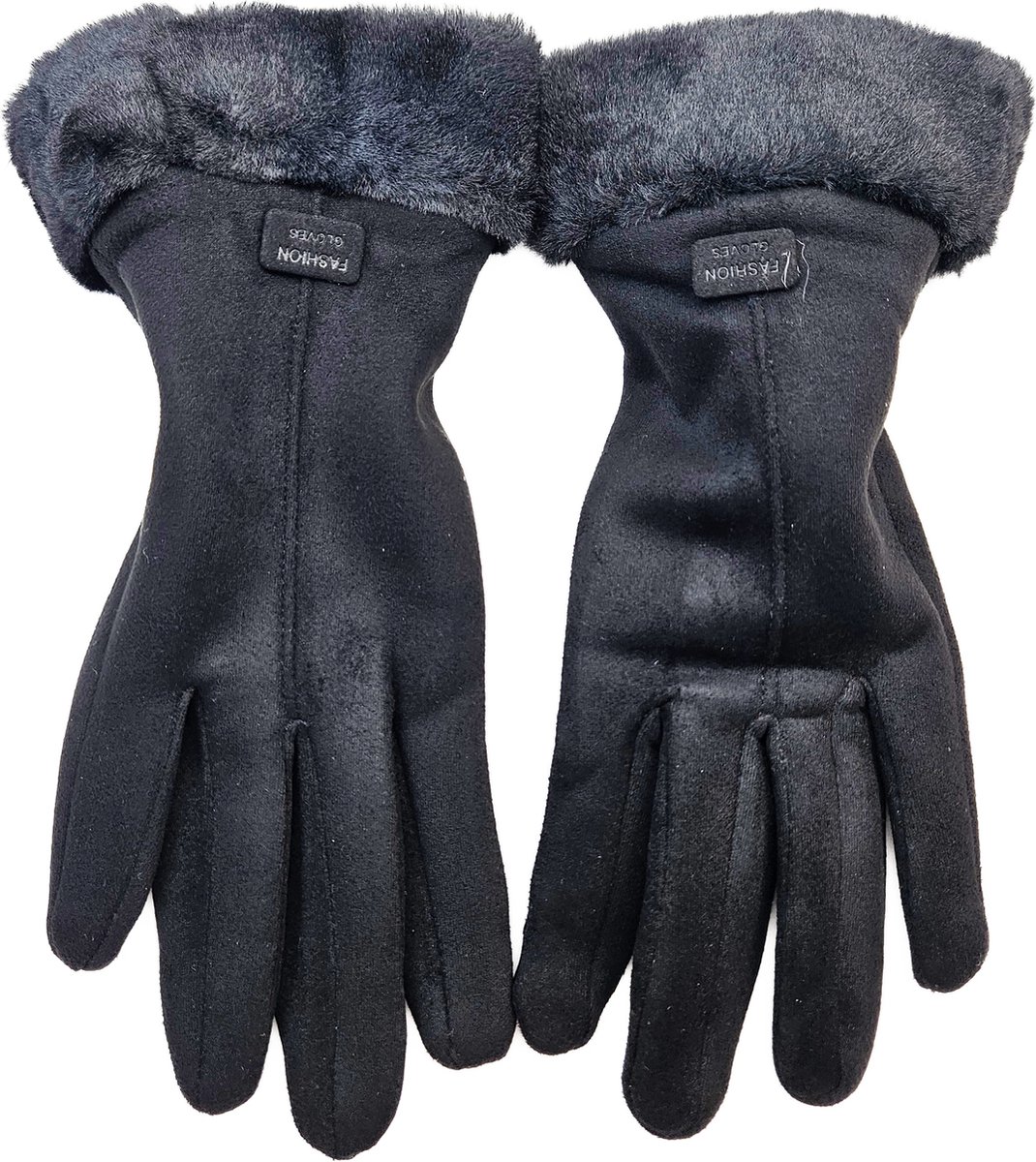 BamBella® Dikke Handschoenen warme winter dames zwart zachte Thermo fleece binnenkant