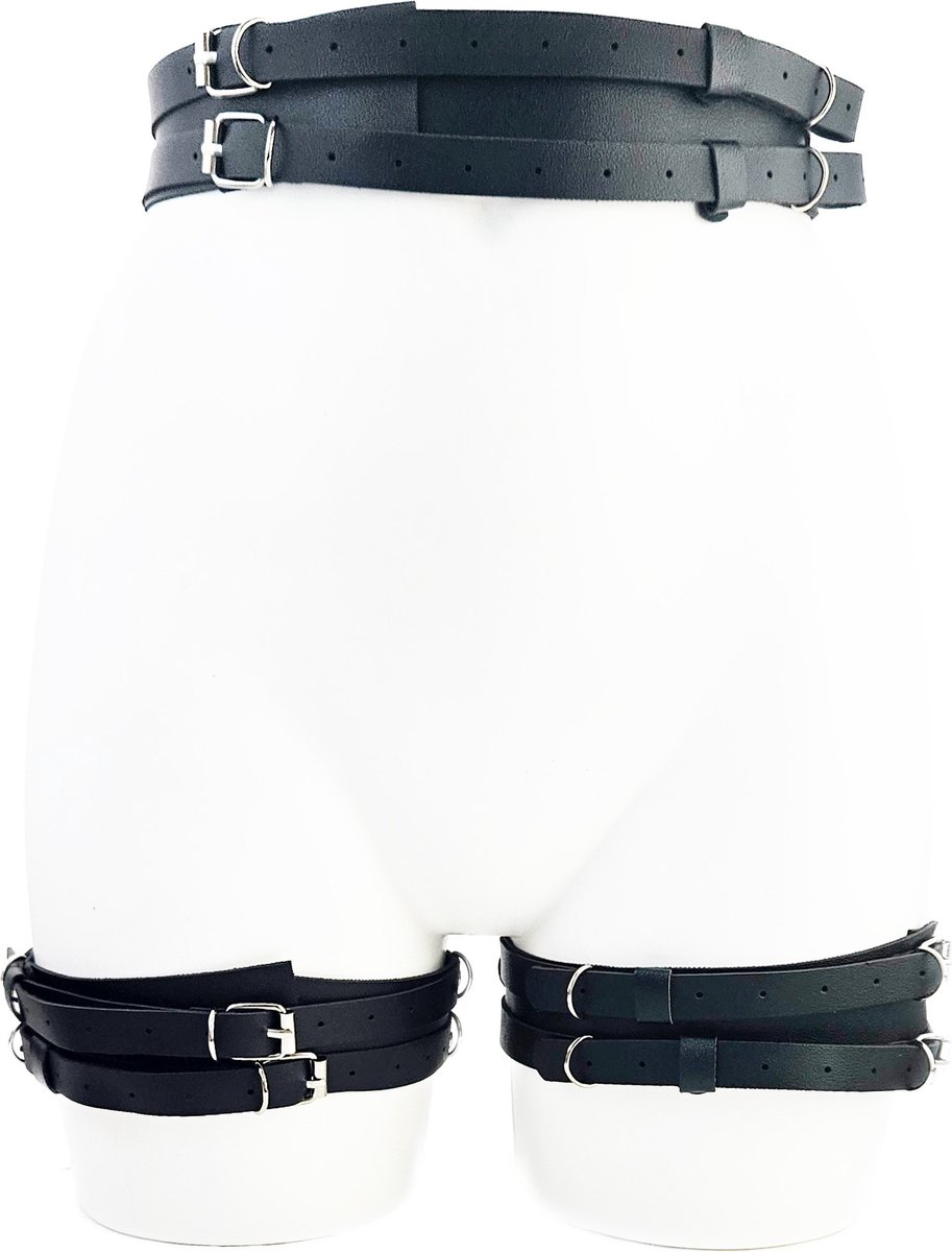 BNDGx® - Sex Harnas - Bondage set BDSM Erotische Fetish Body Nep Leer - Verstelbaar -
