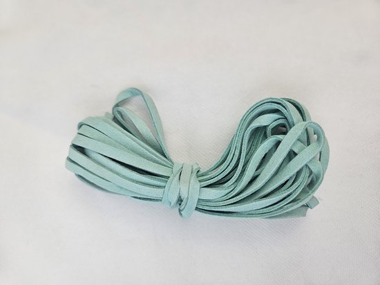 BamBella® - 1 pak band groen - 4.5 meter - voor naaien dik afwerk band decoratie knutselen sieraden maken 5mm breed -