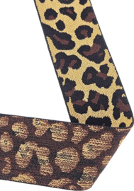 BamBella - Kleding Elastiek  - 1 meter - Taille Band - tijgerprint bruin panterprint 40mm breed