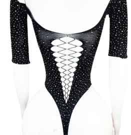 BamBella ® - Panty pak -Onesize - body suit - Dames - Onesize - Erotische jumpsuit van kant lingerie