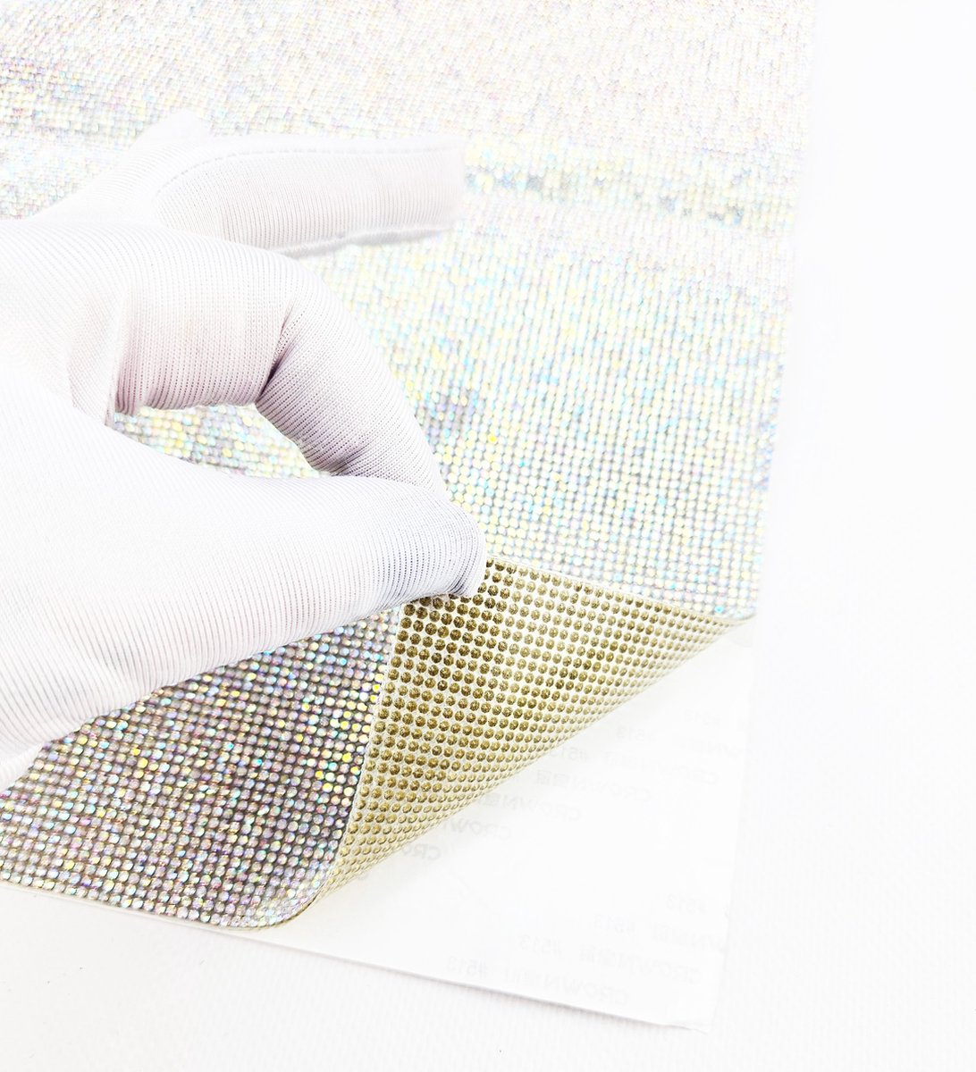 BamBella Plak lint strass steentjes - Vel glitter plakband - 24cm X 40cm zelfklevend glitters steen hotfix lintje 10mm versieren DIY knutselen meisjes craft art scrapbook