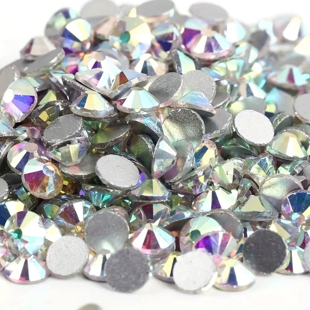 BamBella® Plak strass Steentjes - 1440 stuks - SS3 - Roze AB strass stenen glitters nail art kleding versieren