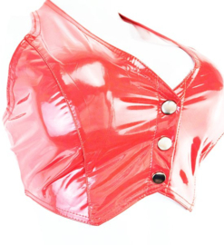 Top - Maat S/M - Datex (mix van latex en stof) Top shirt Rood