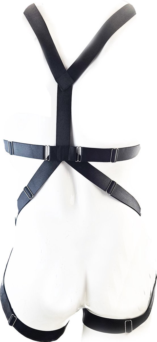 BNDGx® - Sexy Erotische bondage Lingerie onesize Heren body Zwart mannen pak