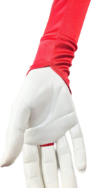 BamBella® Vingerloos handschoenen Rood - One Size - Satijn Feest