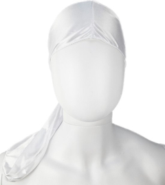 BamBella® Durag - Wit - Fijn dun Satijn- - Haarnetjes - Wave Cap - Hoofddoek - doek - Soft - Weave hoofd sjaal