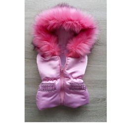 Bodywarmer roze met bont zomer kinderjas jas meisje en baby