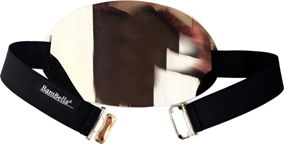BamBella ® - Riem   Goudkleurige plaat Mode Body Gothic Goth taille riem met glitter korset belt
