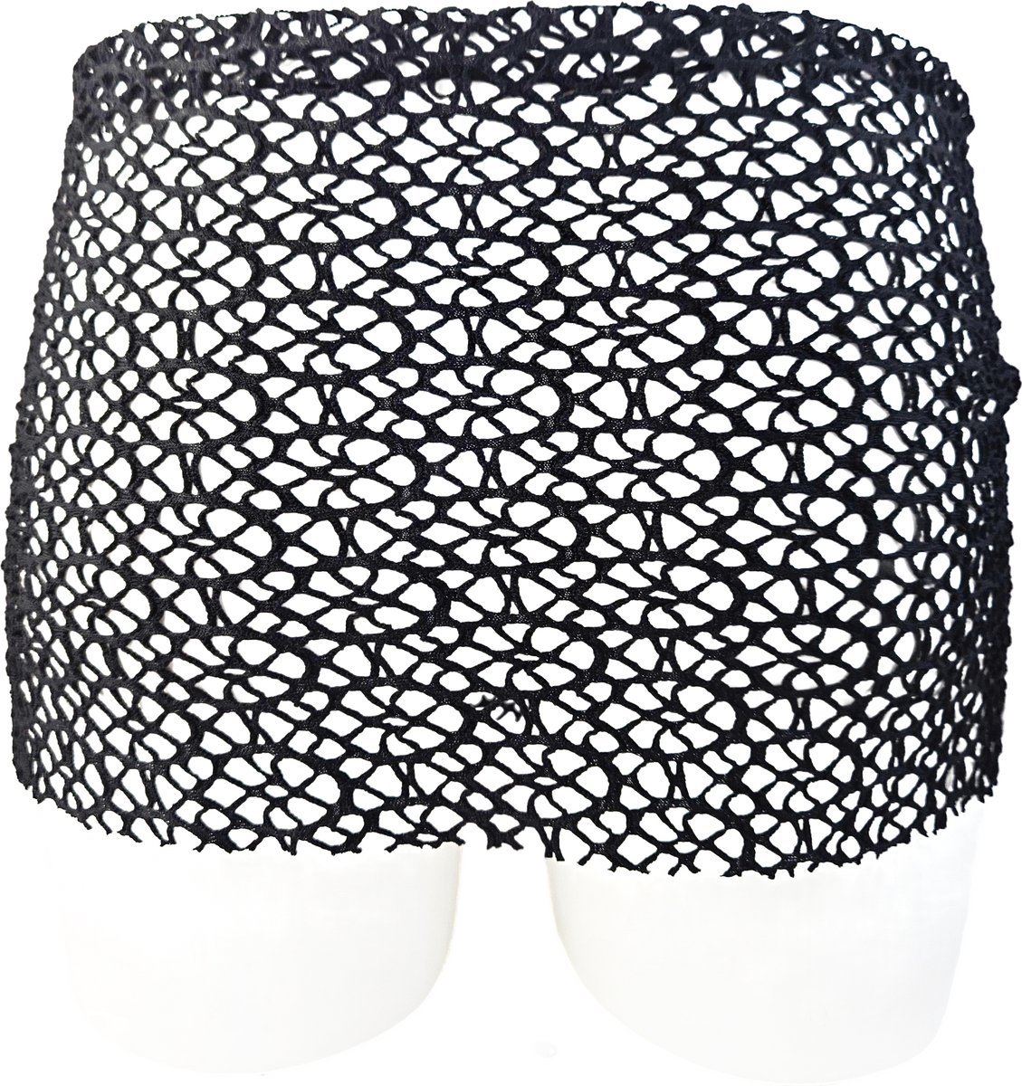 BamBella® - Omslag doek - Onesize omslag doek Strand rokje kort doorzichtig pailletten Zwart