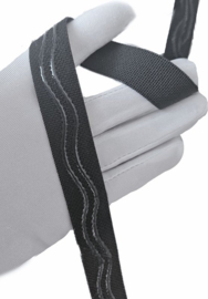 BamBella® - Antislip Elastiek Siliconen - 5 meter - Taille Band - Zwart - 20mm breed -