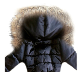 Kinderjas Bontkraag jas  Bontjas met grote bontkraag Winterjas BamBella