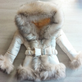 Women's  Winter Coat With Big Fur Collar Fur Faux Fur Jacket
