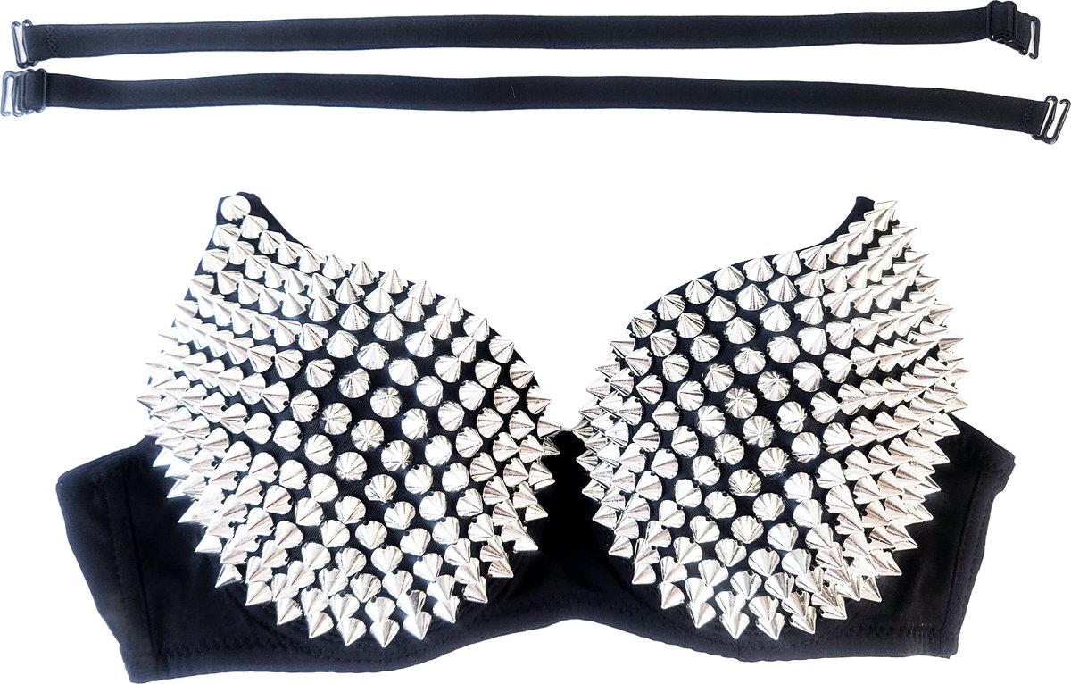 BamBella® - BDSM Beha met spikes - Goth Gothic - BH Erotische lingerie - Rollenspel - Thema - Club avond - Sexy