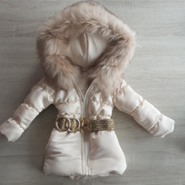 Women's  Winter Coat With Big Fur Collar Fur Faux Fur Jacket