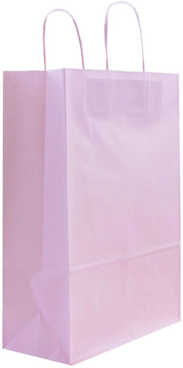 Papieren zak - 10 stuks - (a4 formaat) - cadeauverpakking cadeau tas draagtas wegwerp tasjes zakken papier roze