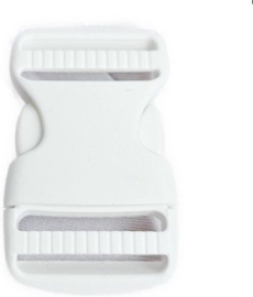 BamBella ® - Gesp - 2 stuks - 35mm - Wit- plastic kliksluiting riemgesp