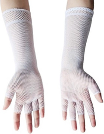 BamBella® Vingerloos Net handschoenen - One Size - Zwart - Visnet handschoenen - Feest - Gothic Carnaval