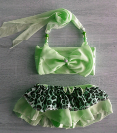 Bikini Neon Groen  baby en kind Zwemkleding Badkleding meisje