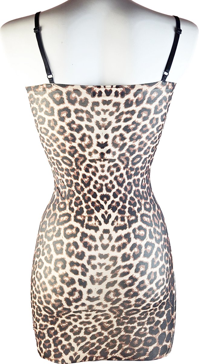 BamBella® - Jurk - Maat Onesize - Panterprint Dunne stof doorzichtig Dierenprint panter stof