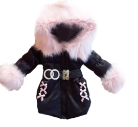 Children's coat Fur collar jacket Girls Winter coat Imitation Fur