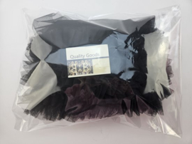 BamBella® Naai band - Breed mesh Kant rushes tutu tule tulle Zwart - Sier afwerk band kleding maken