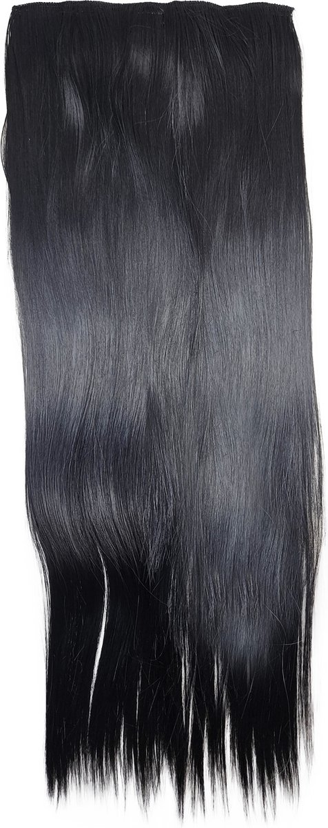 Hair extensions - Haar stijl Jetblack Clip In mat - zwart - clip ins curly krullen