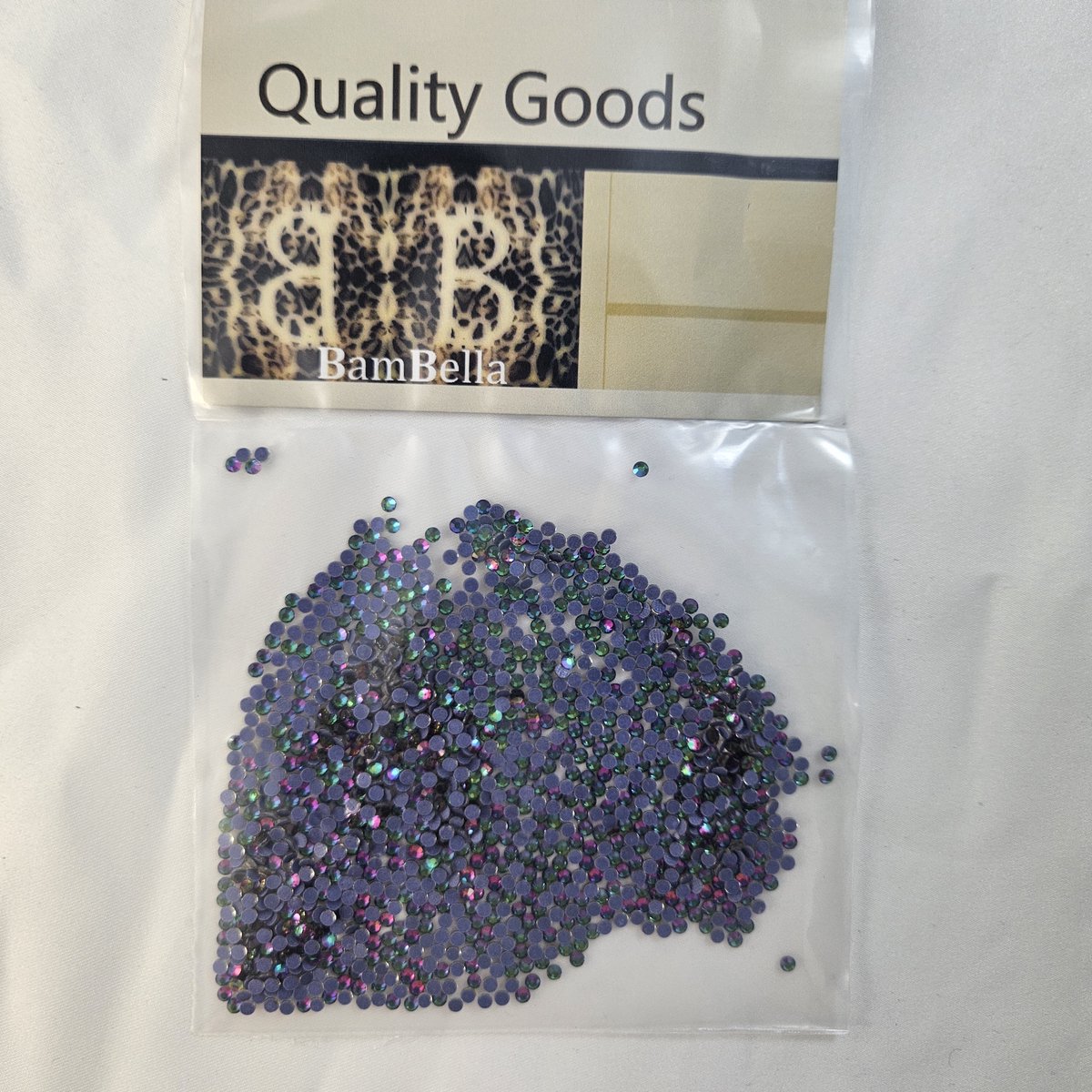 BamBella® - SS10 - AB Groen Multicolour Hotfix strass Steentjes - 1440 stuks - AB strass stenen glitters nail art kleding versieren