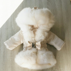 Women's  Winter Coat With Big Fur Collar Fur Faux Fur Jacket