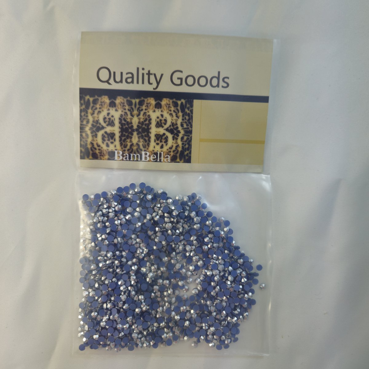 BamBella® - SS16 - Zilverkleurig wit - Hotfix strass Steentjes - 1440 stuks - strass stenen glitters nail art kleding versieren
