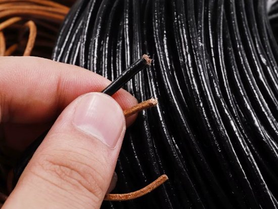 BamBella® - koord 2 meter - string rond van leer touw