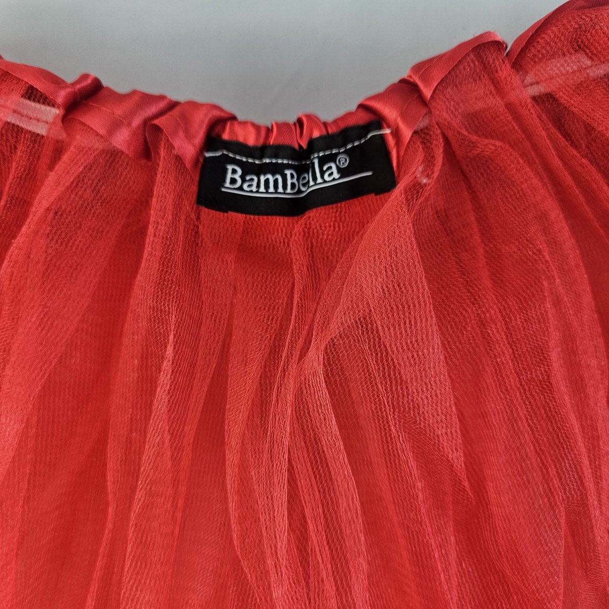BamBella® - Onesize - Rood tule rok poffig Tulle laagjes rokje rok dames