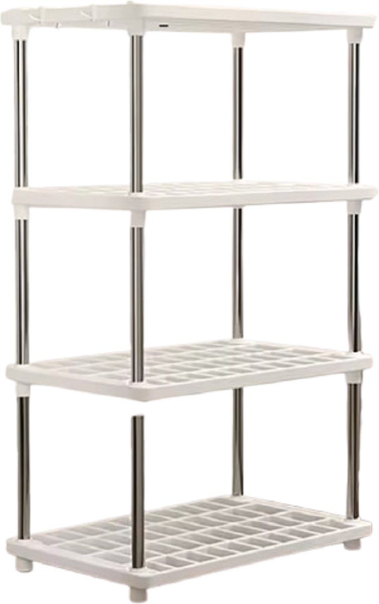 Kast Rek planken open kastje met lades wit badkamer of voor speelgoed of kleding opbergen